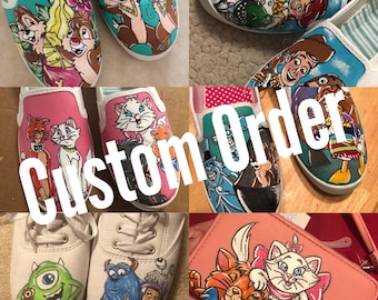 Custom Painted Disney Inspired Hercules Canvas Shoes