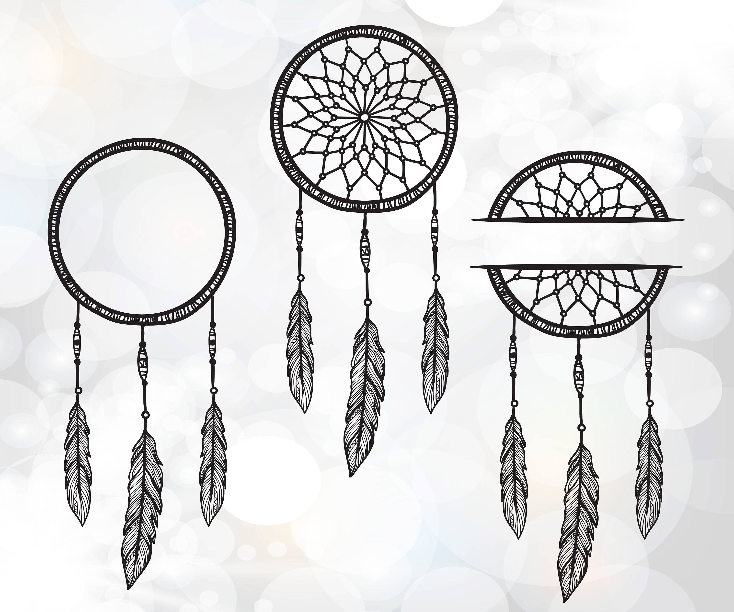 Download Dream Catcher svg cut files Dream catcher monogram frame