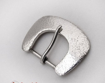 SaLe! sALe! Modernist Hammered Belt Buckle Sterling Silver