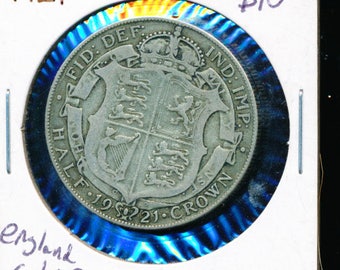 1921 England Silver Half Crown