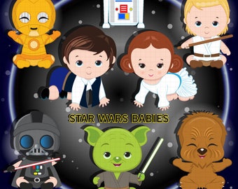 Star Wars Babies Digital clipart - Part 1