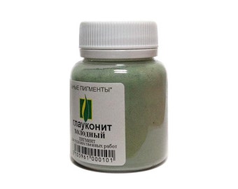 Dry Cold Glauconite Pigment, Ultra-Fine Grade High-Quality, Green Earth Powder for paints, 75 ml