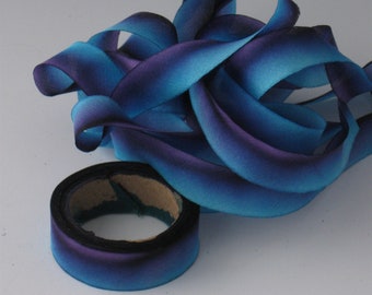 Silk Ribbon Hand Dyed bias-cut