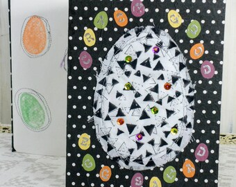 Easter Eggs Whimsical Hostess Gift Mixed MediA Artists Book - Crazy Good Egg Salad
