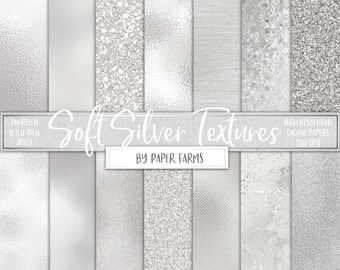 Silver foil and glitter, pale silver, digital paper, textures, scrapbook paper, backgrounds, silver, foil, glass, glitter, DIGITAL DOWNLOAD