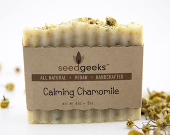 Calming Chamomile Handcrafted Soap - All Natural Soap, Handmade Soap, Vegan Soap, Cold Process Soap