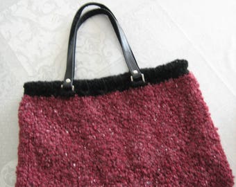 Dark plum over-sized purse