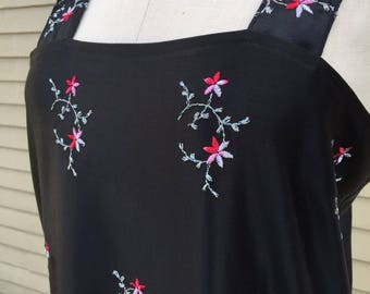 Black Satin Jazz Age Style Slip