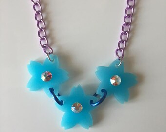 one and only!!!!! mini SAKURA Blossom laser cut necklace