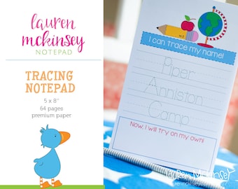 Personalized Tracing Notepad for Kids. Tracing Notepad. Learning Notepad.