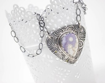 Laguna Agate Fine Silver Necklace