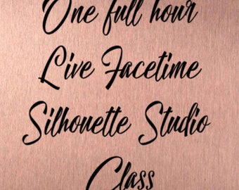 Silhouette Studio Online Facetime Class