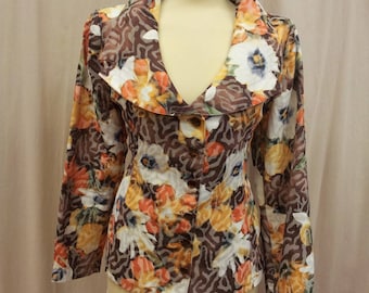 Elegant cotton maronne floral