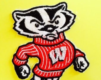 Wisconsin Badgers "Bucky" Embroidered Iron-on Patch