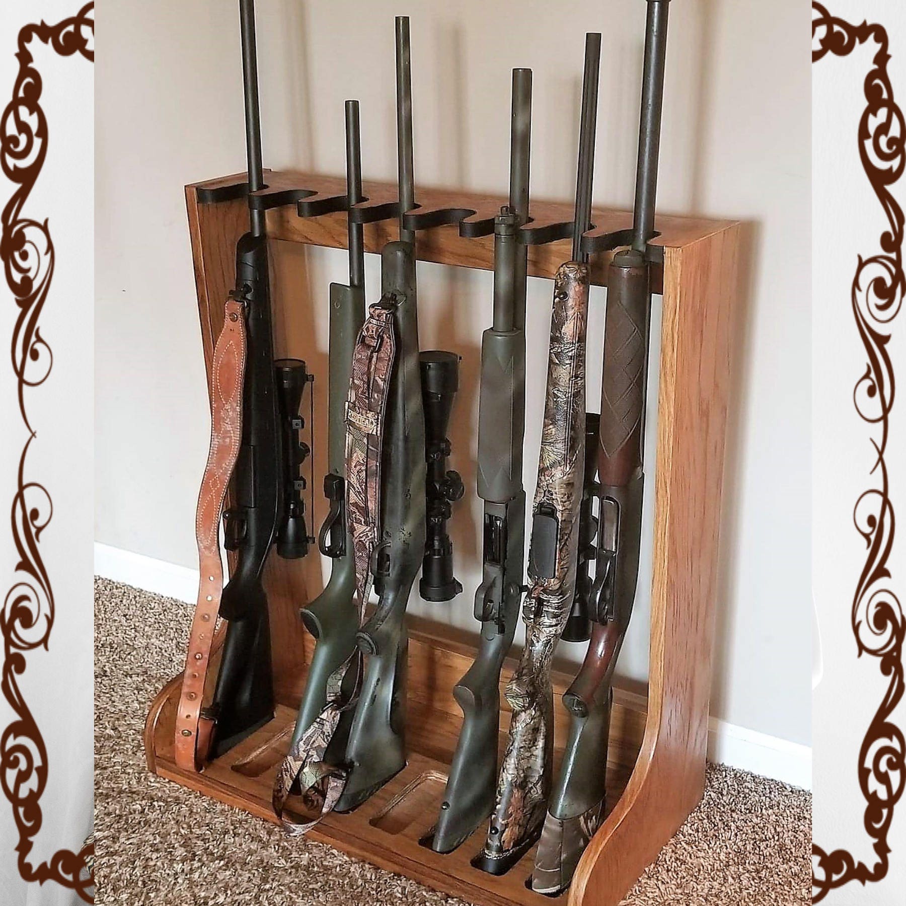 Oak Gun Rack Gun Rack Wooden Gun Rack Rifle Rack Shotgun   Il Fullxfull.1349037756 A2r8 