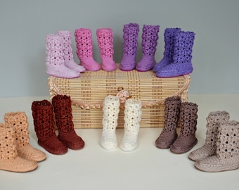 Knitted boots for Minifee, MSD, BJD 1/4.