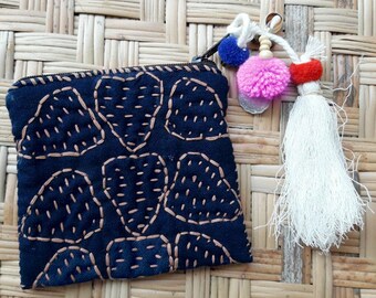 Handmade cotton coin purse