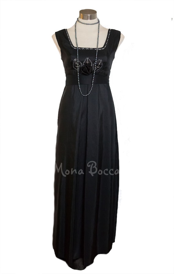 Edwardian Ladies Clothing – 1900, 1910s, Titanic Era Edwardian evening dress handmade in England Lady Mary Crawley Downton Abbey styled $152.00 AT vintagedancer.com