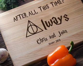 Harry Potter Personalized Cutting Board Personalized Custom Cutting Board Wedding Gift Cutting Board Deathly Hallows Harry Potter harry05