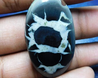 45.50 Cts Natural Top Quality Septarian Gemstone Cabochon Oval Shape 41x23x4.5 MM