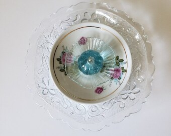 Repurposed Glass Garden Ornament - FREE SHIPPING