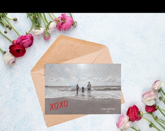 Valentine's Photo Card, Photo Card, Personalized Card, Greeting Card, Love Card, Digital Download