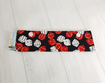 Dice Roll Short Needle Cozy DPN Holder, project holder 7"x2"- (Hold up to 6" Needles) NCS0048