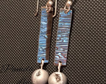 Agate Druzy and Sterling Silver Earrings