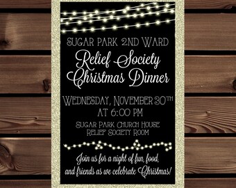 lds christmas invitation relief society invitation christmas invites christmas party invitations elegant christmas invitation glitter