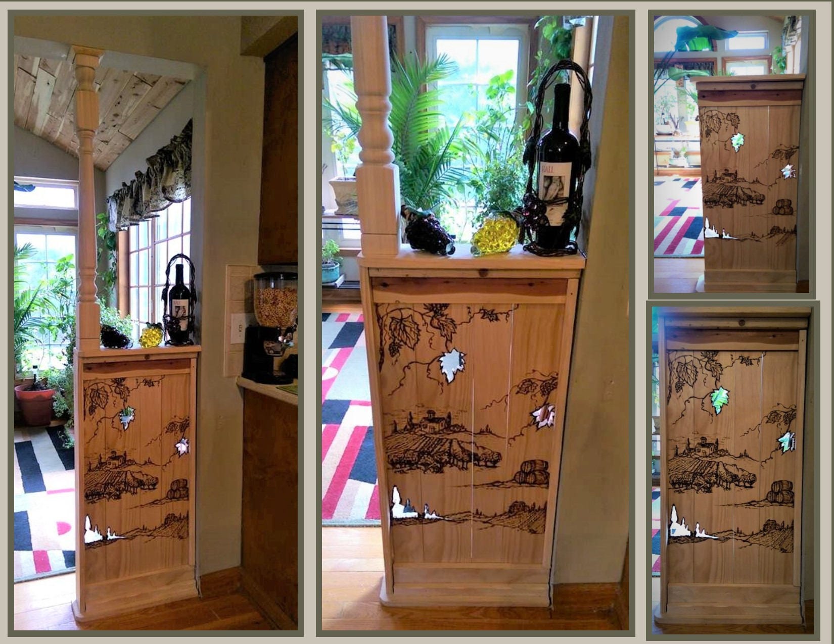 Half wall Room divider Rustic Decor Rustic Art Room dividers