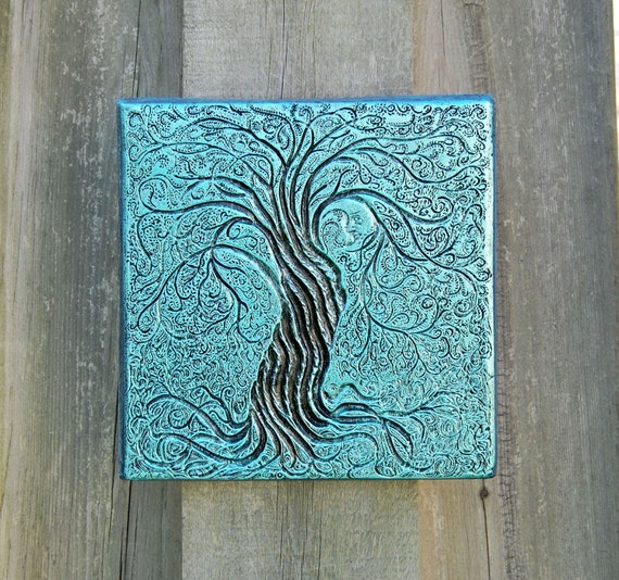 Blue Tree of Life Garden Art Tree Wall Art Tree of Life Art