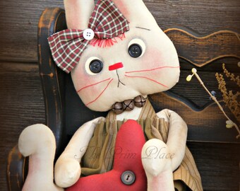 Primitive Bunny Doll ~ Primitive Rabbit ~ Primitive Doll ~ Primitive Easter ~ Easter Bunny ~ Primitive Spring ~ Rabbit Doll ~ Spring Bunny