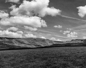 cloudy day print B/W