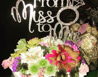 From Miss to Mrs Cake Topper