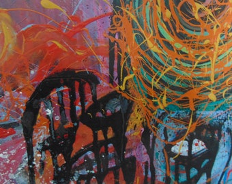 Abstract style Painting "Basquiat 27"