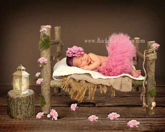 Log bed newborn photography prop hand made studio outside Log bed newborn photography prop hand made studio outside