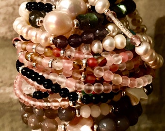 Bracelet Precious stones agate gemstone Bracelet 925 Silver