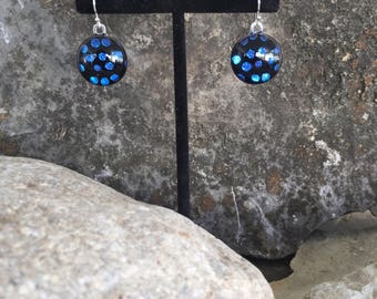 Dichroic fused glass earrings