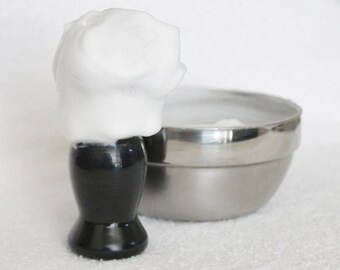 Unscented Triple Butter Shaving Soap Puck, Cold Processed Soap, Mens Soap