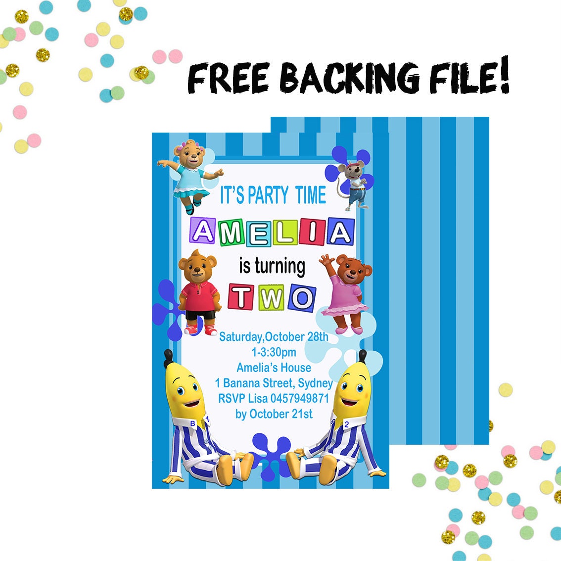 Bananas In Pyjamas Cake Template Bananas In Pyjamas Cake Template