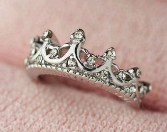 Silver Crown Princess Ring