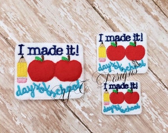 School Feltie I made it 100 days of school Feltie Embroidery File