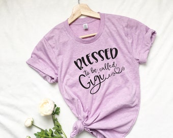 Blessed Gigi - Bella Canvas Unisex Tee, Crew Neck - Gigi shirt, gift for gigi, gift for grandma, cute gigi tee, blessed gigi t-shirt, mimi