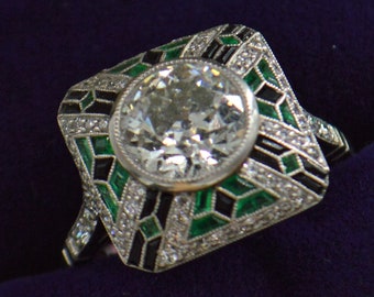 Rare Art deco engagement ring - MUST SEE!!!