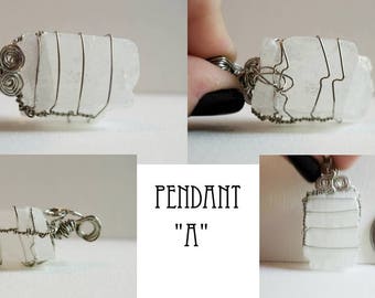 White Calcite Pendant