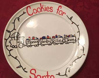 Personalized Santa's cookies plate