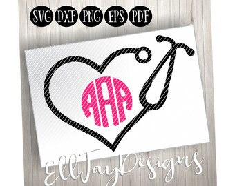 Nurse svg, heartbeat svg, stethoscope svg, silhouette cut files, cricut cut files, health care svg, doctor svg, heart stethoscope, tshirt