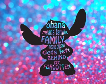 Lilo and Stitch SVG | Lilo and Stitch Ears | Lilo and Stitch Decal | Disney Stitch svg | Disney Stitch Silhouette | Ohana means family