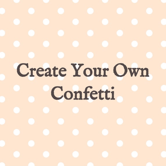 Personalized Confetti Name Confetti Word Confetti Number