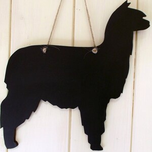 Huacaya Alpaca suri shape chalkboard plaque sign unique handmade moisture resistant MDF memo board blackboard shop advertising sign